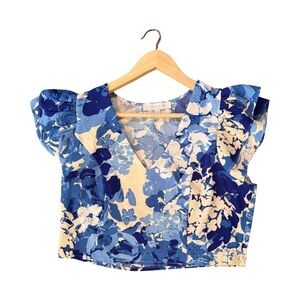SUGARLIPS  floral crop top size large